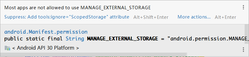 该权限仅支持Android11+ image